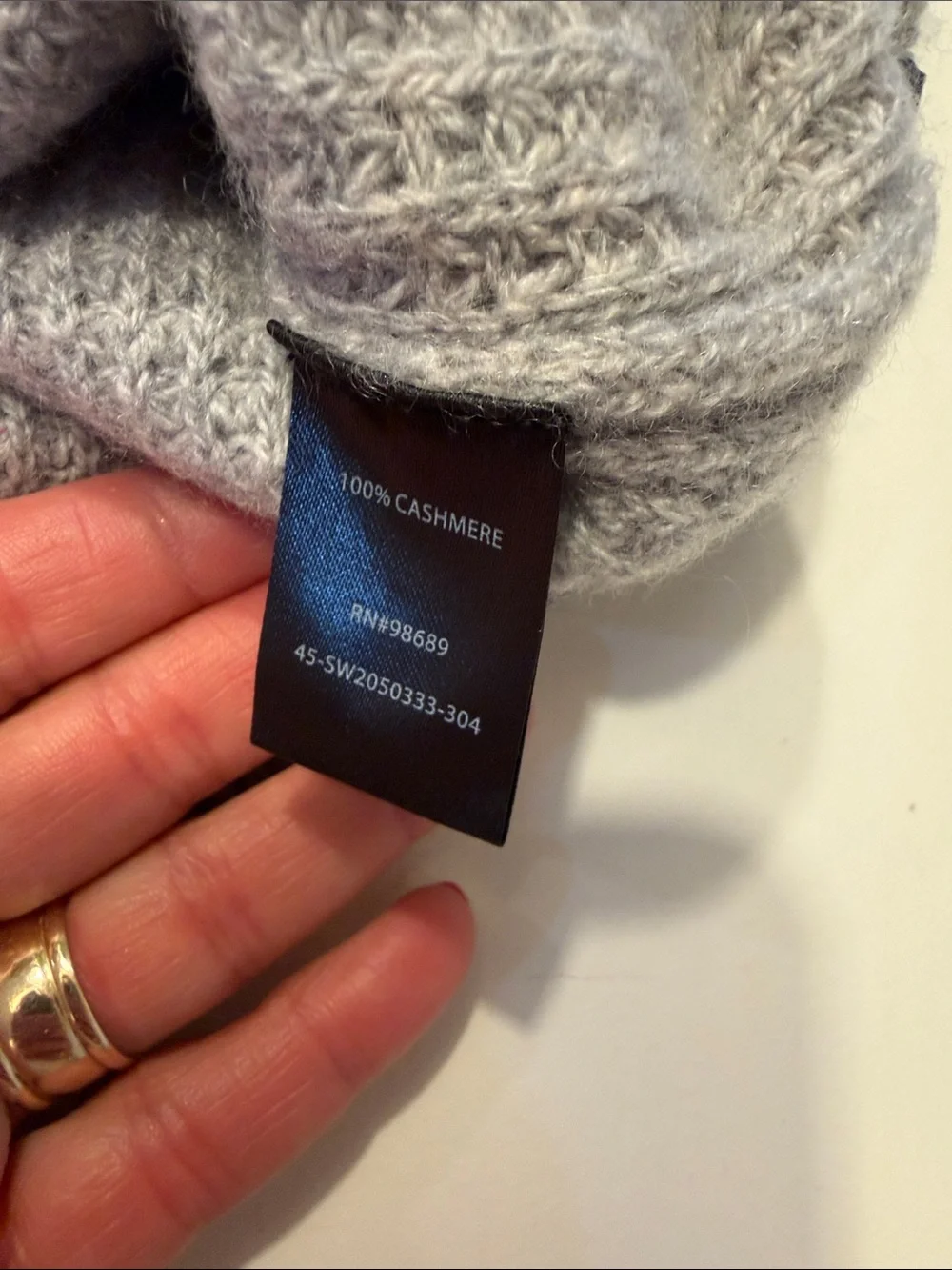 Todd Snyder Light Grey Heather Waffle Cashmere Turtleneck Sz M. New